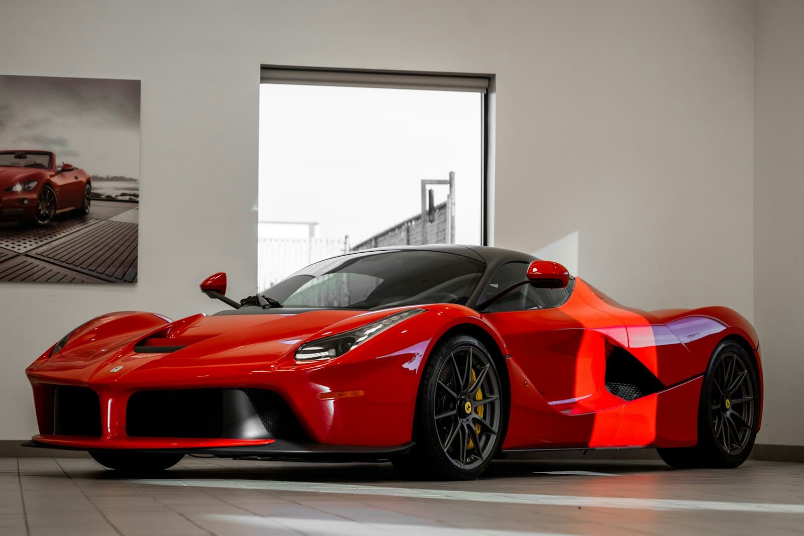 Red Ferrari supercar — luxury vehicle hire